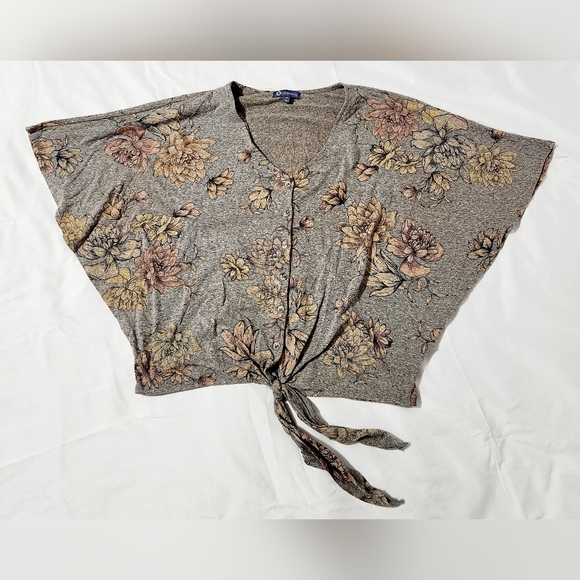 Democracy Bat Wing Crop Top Size S - Picture 2 of 8